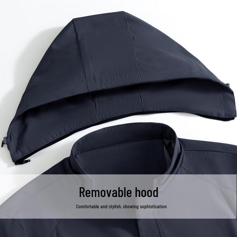 Hodo Men's Detachable Hood Windproof Casual Jacket
