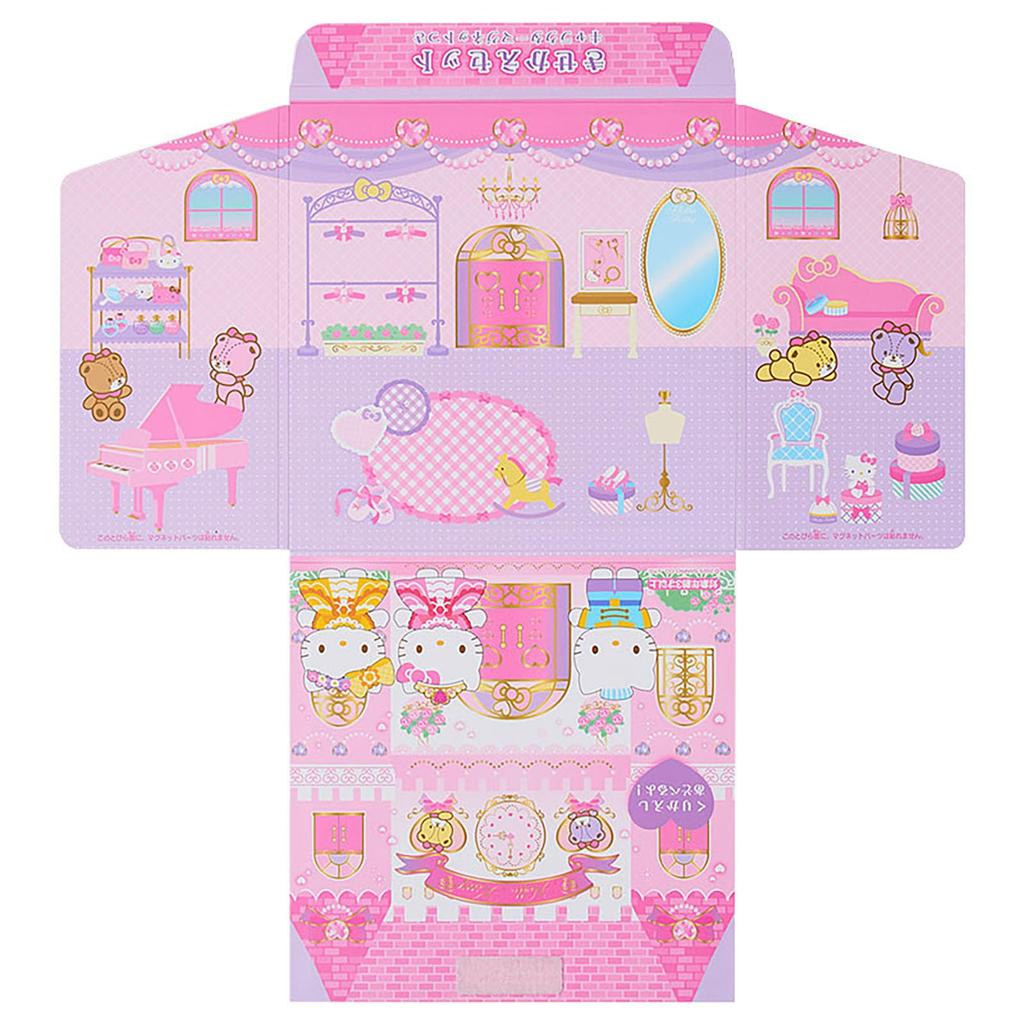 Sanrio Hello Kitty Set character Paper and Ages 3 and 582409 Dress-Up (with magnets) Steel, up,