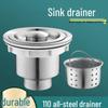 Stainless Steel Kitchen Sink Drain Set with Leakproof Stopper
