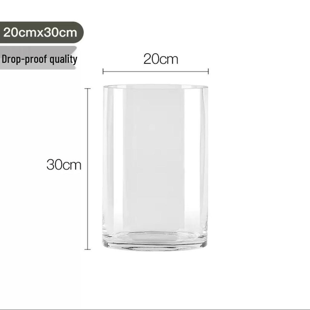 Acrylic Drop-Proof Transparent Cylinder Vase for Flower Arrangements