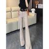 Fashionable and Elegant Flared Suit Pants for Women, 2026 Spring/Summer New High-Waisted Slim-Fit Leg-Lengthening Narrow Elastic Bootcut Pants