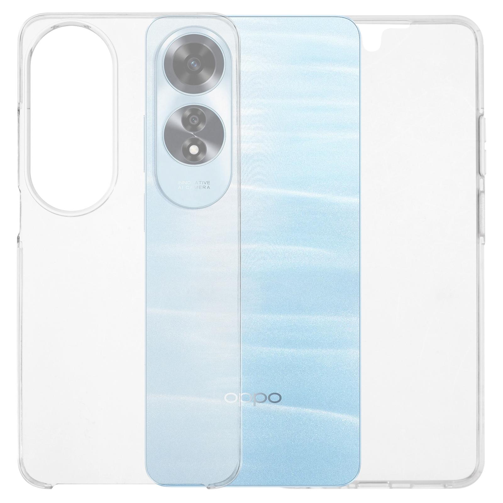 

For Oppo A60 4G Case TPU Frame Clear Acrylic Back Phone Cover with PET Film A