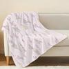 Soft Floral Flannel Throw Blanket - Lightweight Cozy Warm for Home Decor, Christmas & Halloween, Ideal Casual Indoor Use