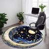 1 Stück Mond Sterne Büro Runder Teppich, Unter Bürostühlen Schlafzimmer Wohnzimmer Heimdekoration, Zimmer Deko