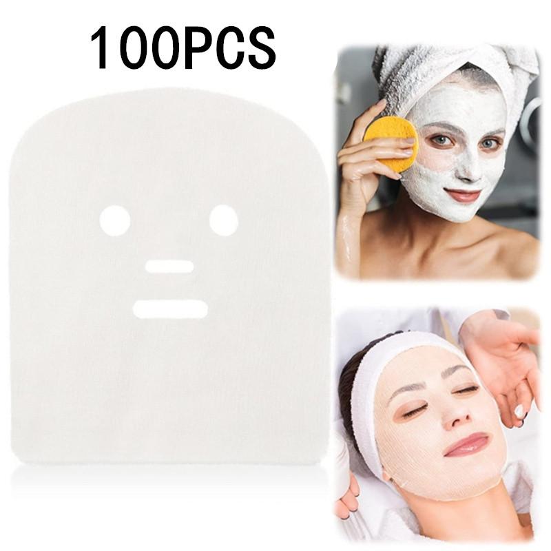 

100/500 шт 25x30 см Хлопковые Мягкие Одноразовые Марлевые Маски для Лица Бумажные Листы для Специального Использования в Салонах Красоты Высокая Впитываемость Не Вызывают Раздражения