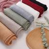 Ramadan Woman Muslim Hijabs Fashion Soft Long Scarf Shawl Plain Cotton Jersey Scarves Turban Spring Lady Wrap Shawls Headband