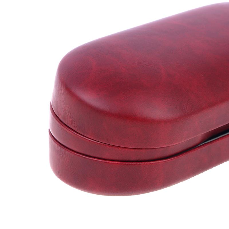 Double Interlayer Metal Eyewear Case Leather Frame Glasses Case Storage Double Layer Mirror Box