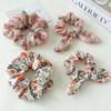 Romantic Floral Print Scrunchies Soft Chiffon Hair Ties Summer Sweet Garden Style Hair Accessories For Teen Girls Party