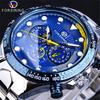 Luxury Waterproof Mechanical Large Man Watches Stainless Steel Automatic Movement Chronograph Wristwatch