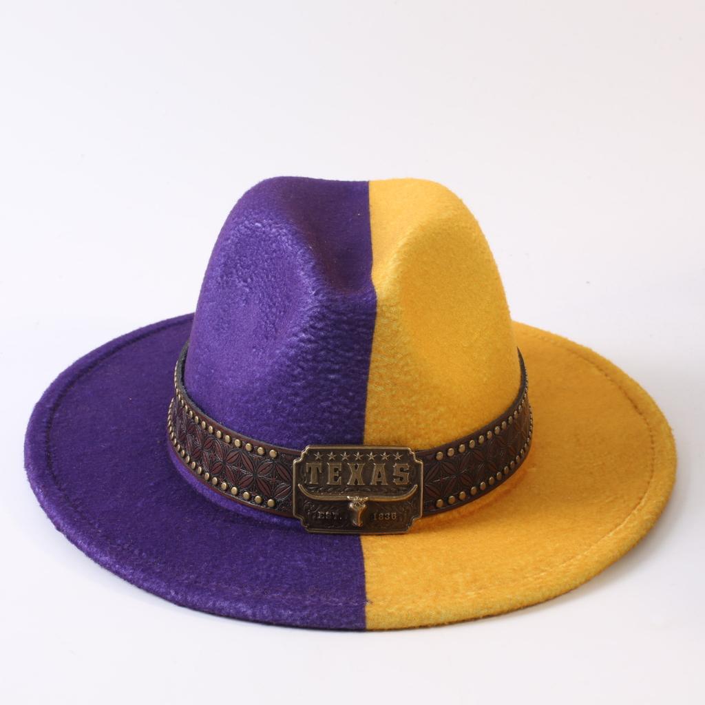 Popular European and American Classic Double-color Wide-brimmed Top Hat Men's and Women's Fashion OL Style Cowboy Hat Jazz Hat