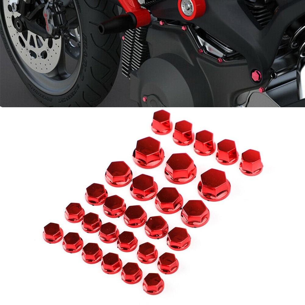 

30pcs Electroplated ABS Plastic Hexagon Socket Screw Covers for Motorcycle Bolts and Nuts Suitable for Multiple Bike Parts China Mainland