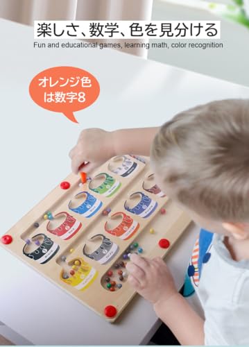 Noanoa Pen Training Counting Board, Educational Montessori Toy for Boys and Girls, Fingertip Training, Wooden Toy, Matching Game, Birthday Gift