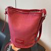 Fashion Matte Bucket Bag Women's 2025 Summer New Trend Simple Shoulder Bag High Value Casual Oblique Span Bag