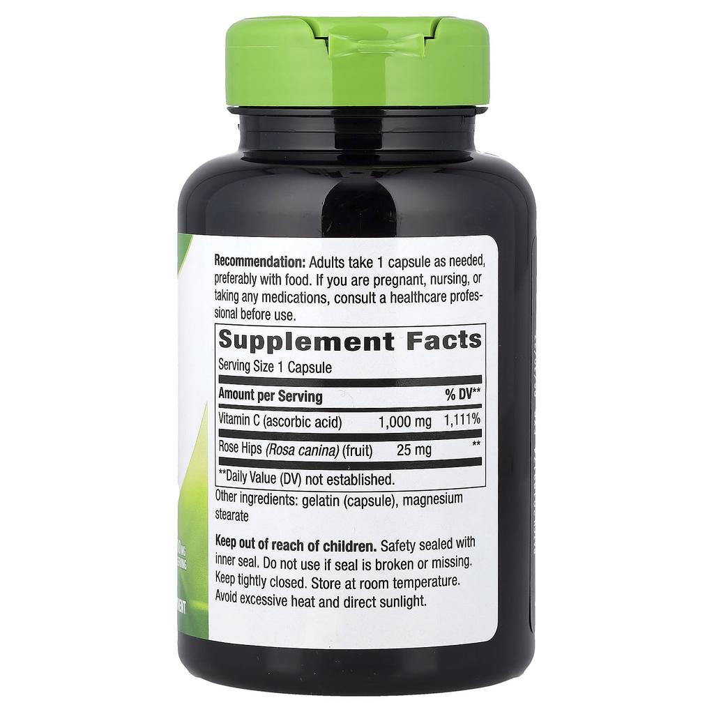Nature's Way, Extra Strength Vitamin C with Rosehips, 100 Capsules