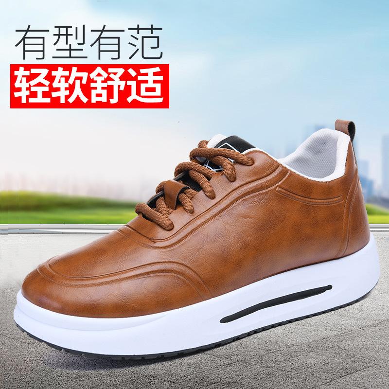 

Мужские водонепроницаемые повседневные кожаные туфли на шнуровке, однотонные туфли с низким подъемом и мягкой подошвой, мужские одинарные туфли, деловая обувь 44