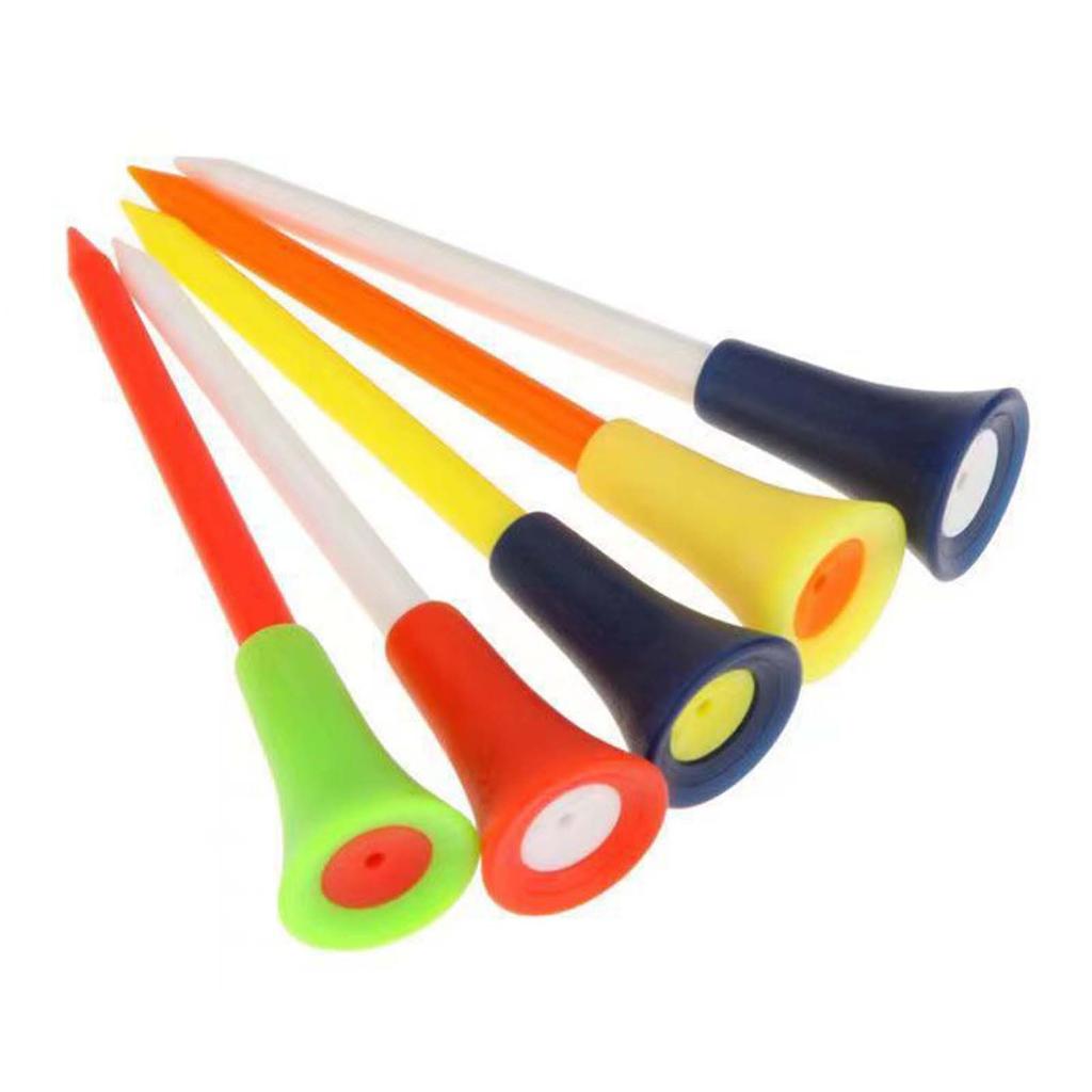 50Pcs 83mm Golf Tees - Assorted Colors Durable Plastic Practice Tees for Golf Training, Driving Range & Course Accessories