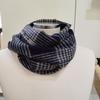 Men's Rayon Blend Big Check Navy Muffler RO4C042 _New Core Ilsan Branch