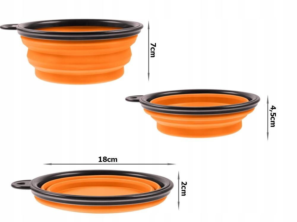 Foldable Dog Bowl Orange (200) Gab_A