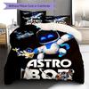 Parure de lit motif ASTRO BOT, Ensemble couette Housse de couette Taie d'oreiller Cadeau d'anniversaire pour la maison (1 housse de couette + 2 taies d'oreiller, sans garniture.)