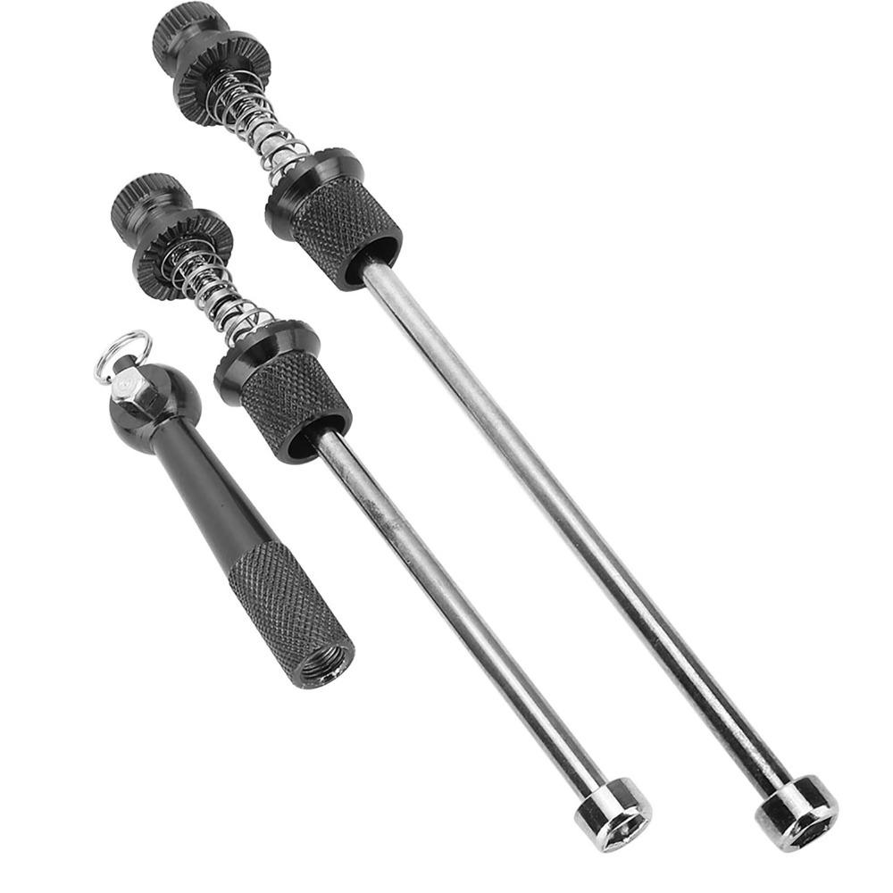 Anti Theft Bike Skewer Set Black&Red Wheel Hub Skewers  for Road Bike,Mountain Bike