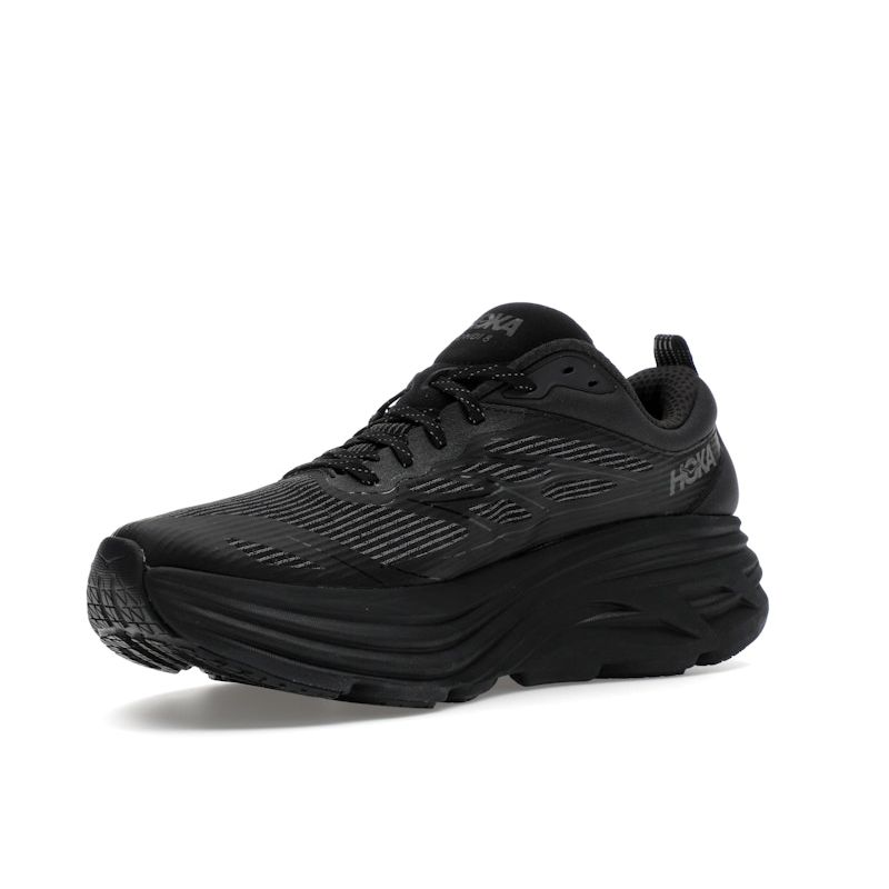 HOKA Bondi 8 Caged Stealth Tech Pack - Triple Black Unisex Sneakers 1155391-BBLC