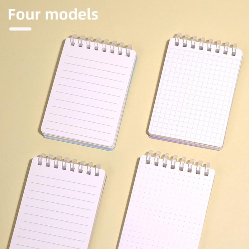 Pocket Size Notebook 128 Pages Soft Coil Binding Notebook Lined/Dotted/Gridded/Unruled for Daily Writing Note Taking