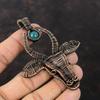 Apatite Pendant Copper Wire Wrapped Gemstone Pendant Handmade Bull Face Pendant Designer Copper Jewelry Gift For Women Wire Wrapping Jewelry