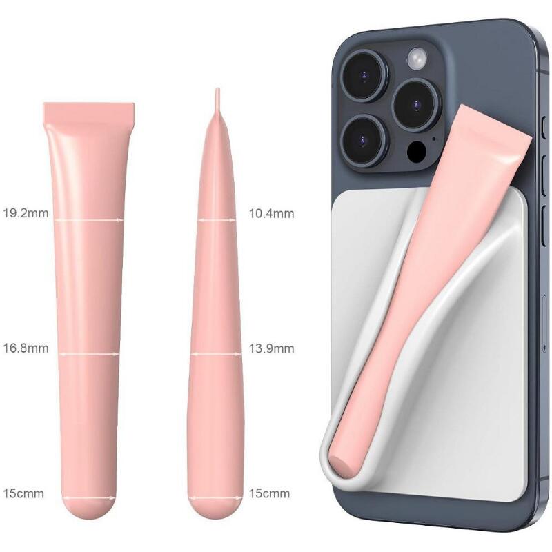 Silicone Phone Case with Lipstick Holder Adhesive Back Sticker Soft TPU Mobile Cover Lip Gloss Stand Universal Fit for iPhone Xiaomi Huawei Samsung