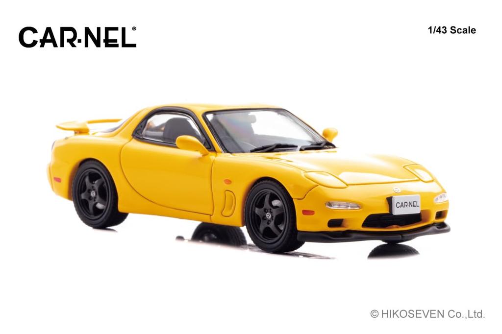 Hiko Seven CARNEL Scale Mazda Type 1997 Sunburst Yellow Finished Product CN439701 1/43 RX-7 RS-R (FD3S)