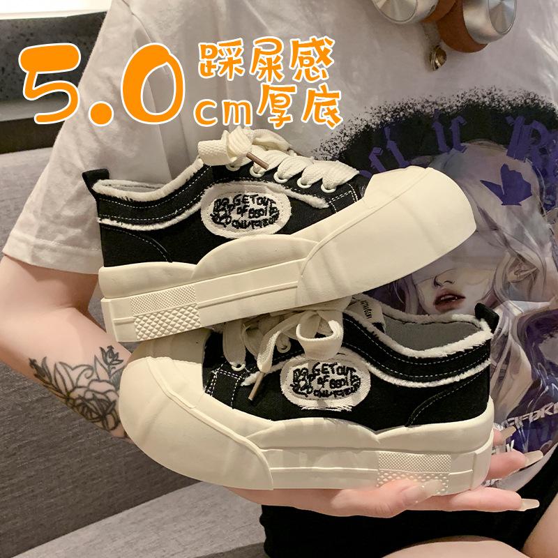 Xiaoxiangfeng Canvas Shoes Women's 2025 New Summer Ins Versatile Little White Shoes with Skirt Board Shoes