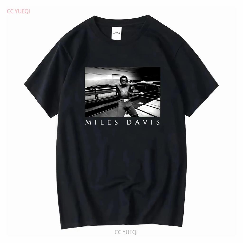Band T Shirt Miles Davis Boxing Ring Black Medium Vintage Washed Unisex Soft Casual Comfortable Fashion Homme Versatile