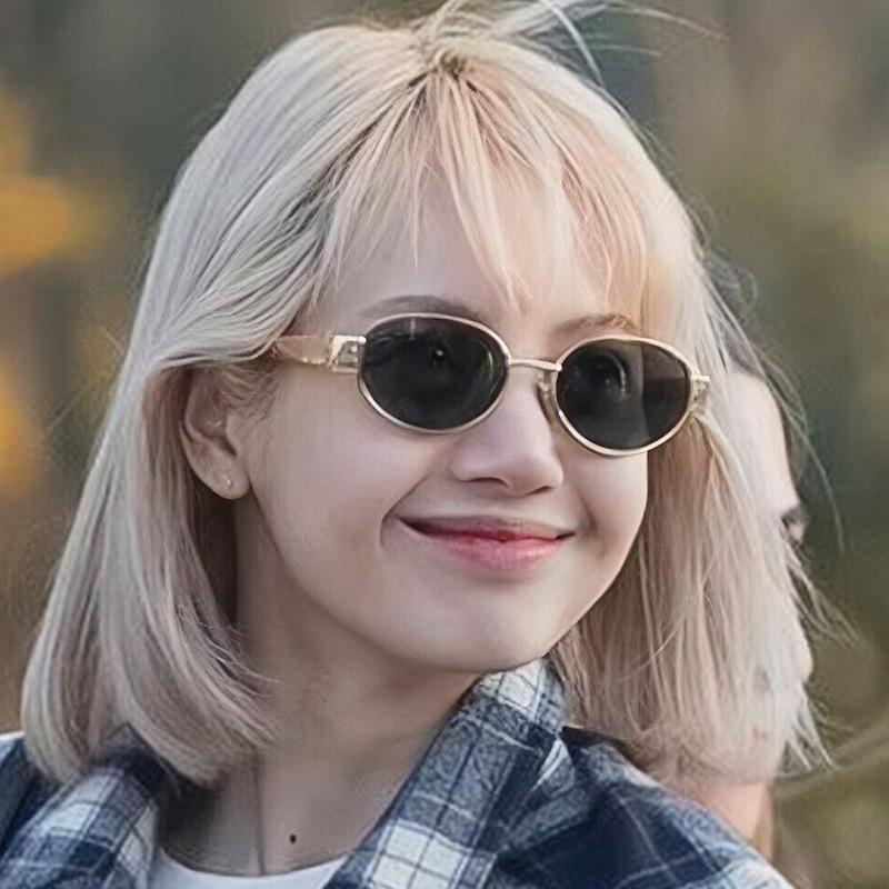 HongKong Style Sunglasses Woman Oval Shape UV400 Protection Men's Sun Glasses Vintage Retro Stylish Women Sunglass