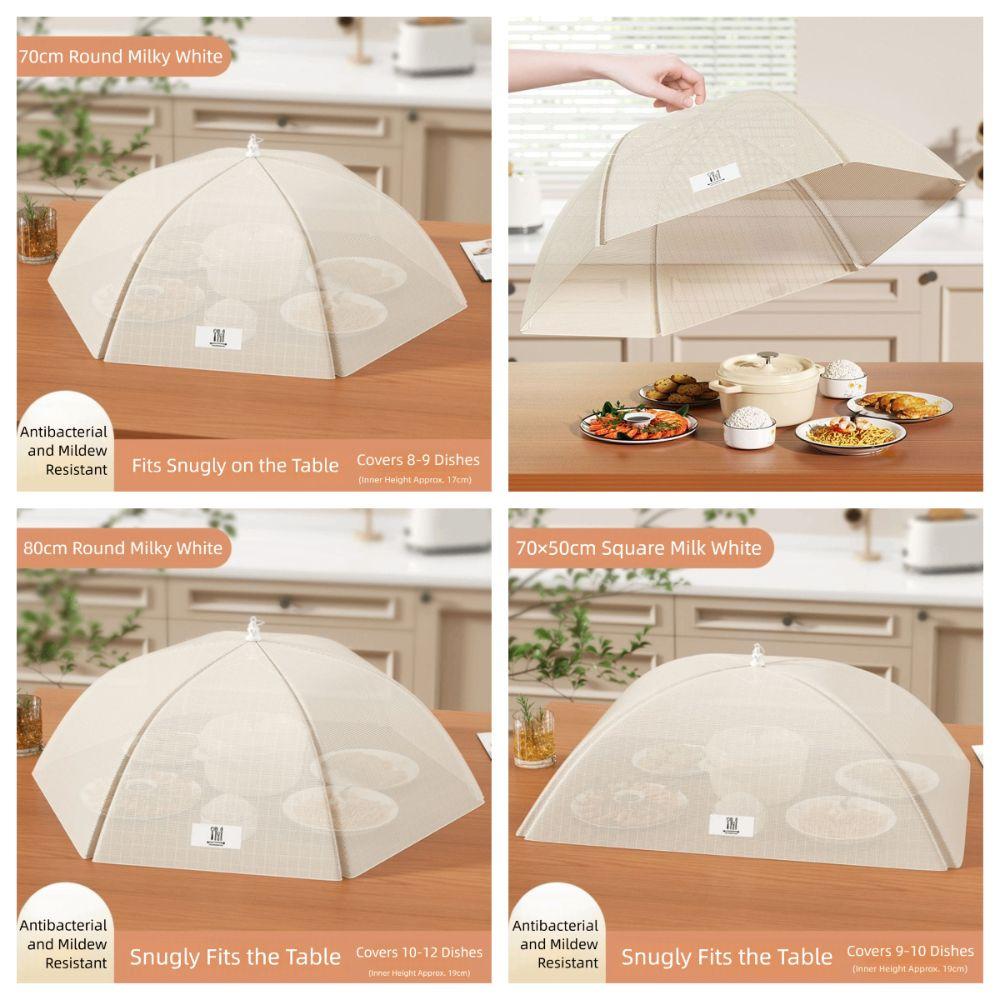 Breathable Mesh Dish Cover Washable Anti-fly Umbrella Tent Foldable Food Cover  Outdoor