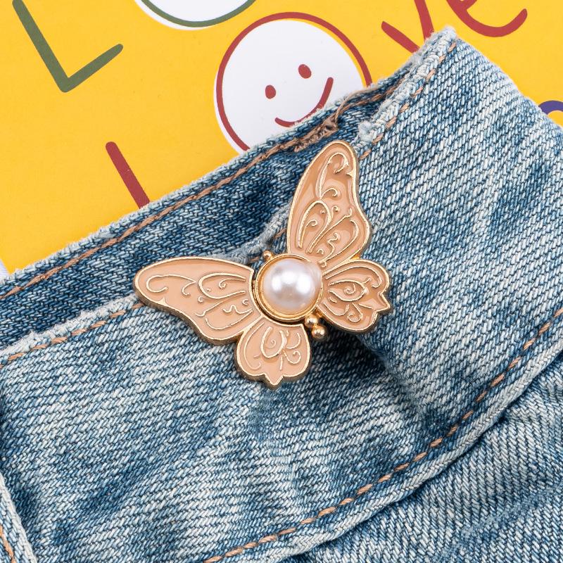Adjustable Butterfly Waist Buckle Button: Seamless, Detachable Solution for Jeans Waistline Alterations