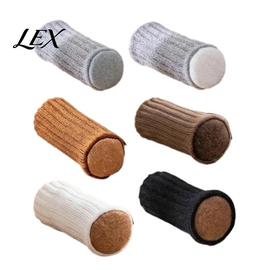 Anti Slip Chair Leg Protectors for Wood Floors Knitted Hardwood Floors, Heavy Duty Furniture Socks with Feet Covers Sewn-in Felt Pads, Anti-Slip