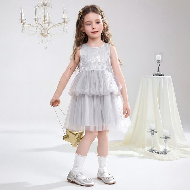 ASK JUNIOR Girl's Sleeveless Summer Princess Dress