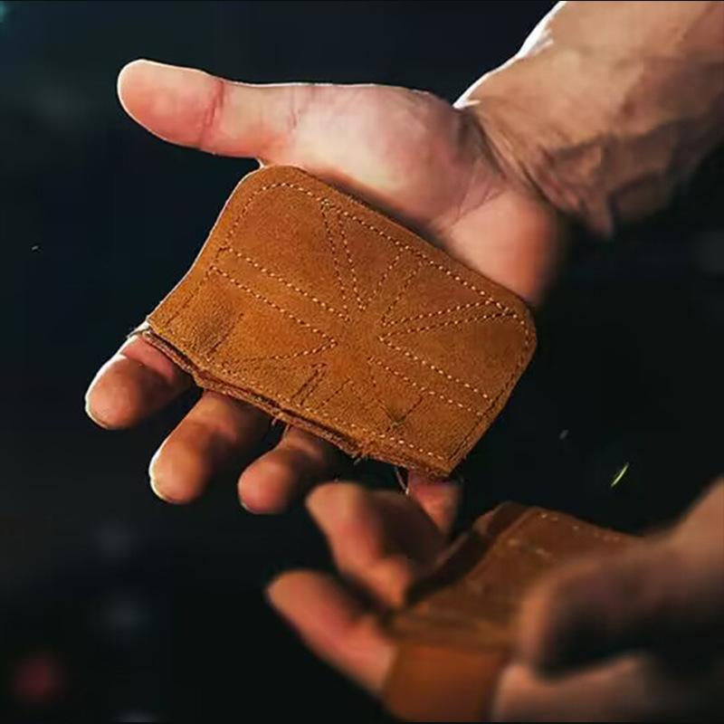 

Квадратная коровья кожа Защита ладони с четырьмя пальцами Фитнес Защита рук Подтягивания на перекладине Тяжелая атлетика Нескользящая и износостойкая Унисекс