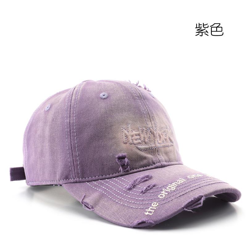 

Hat Spring and Autumn Personality Letter Embroidery Cap Outdoor Travel Sunscreen Shade Baseball Cap фіолетовий