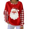 Women's Loose Comfortable Casual And Fashionable Round Neck Christmas Pattern Long Sleeved Sweatshirt