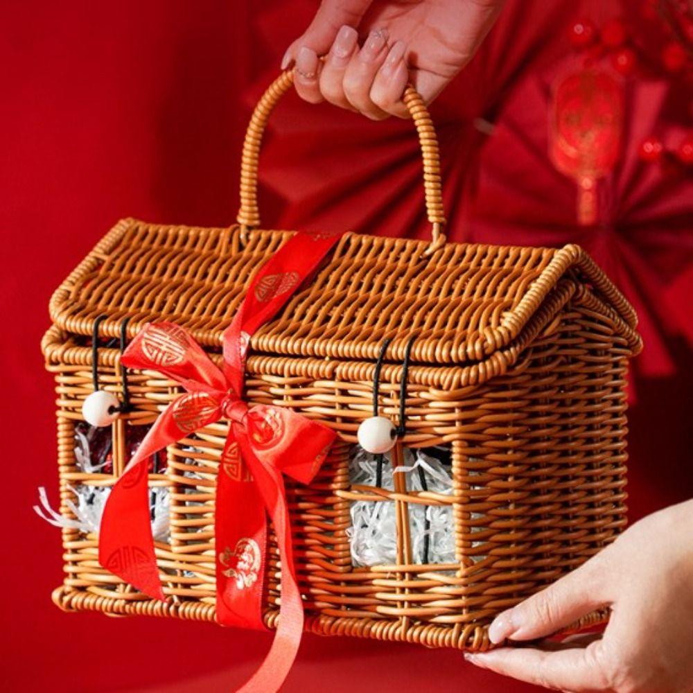 Handheld Storage Creative House Picnic Snacks Sundry Baskets  Wedding Candy Flower Storage