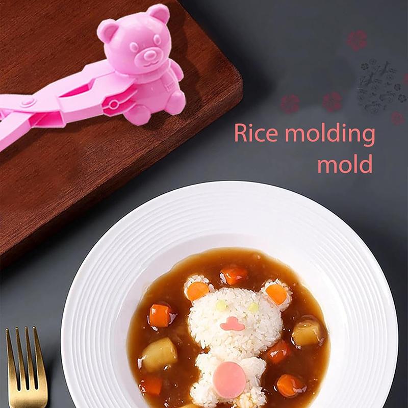 Roztomilý klip na výrobu formičky na rýži ve tvaru kachny Dětský venkovní plastový formička na rýži ve tvaru kachny DIY Výrobník sněhových koulí Forma na sushi s rukojetí