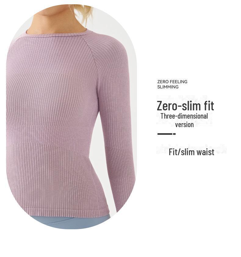 Autumn/Winter Long-Sleeve Yoga Top: Slim, Breathable Modal Cotton Body Shaper for Running and Fitness.