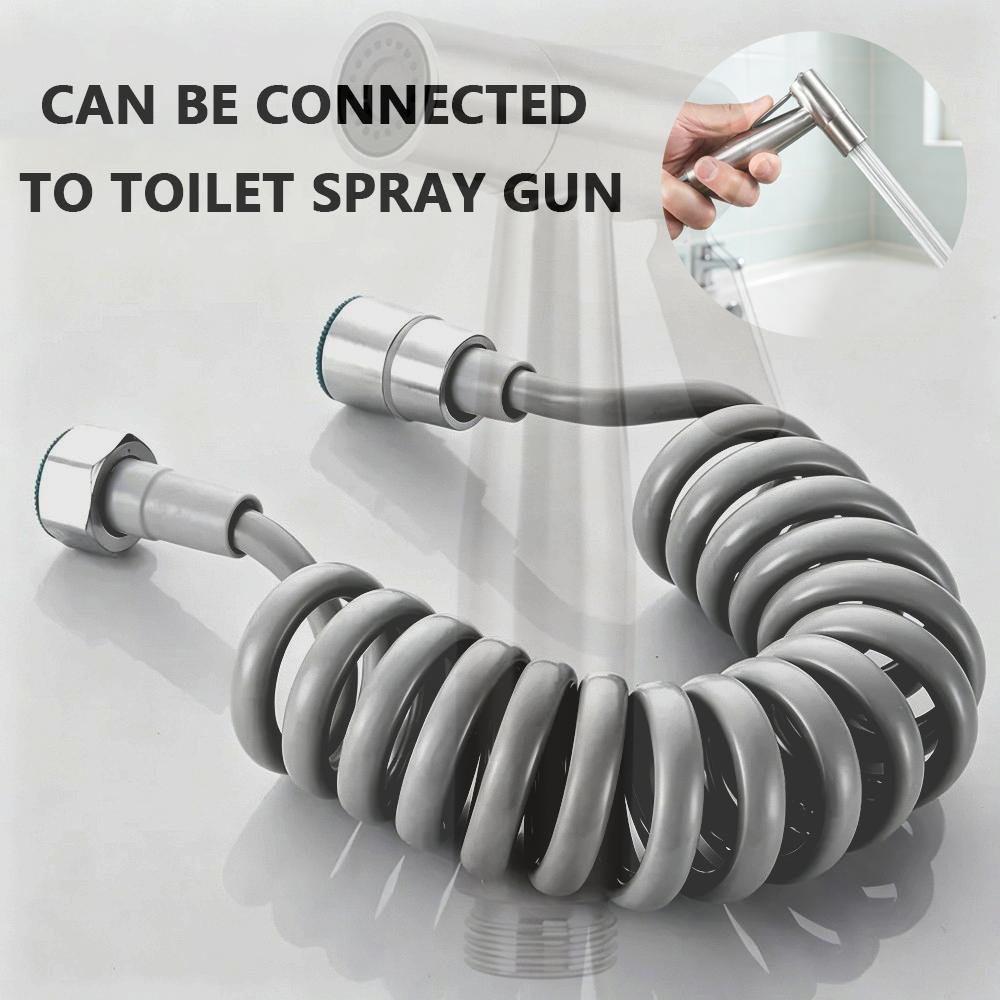 Handheld Toilet Floor Flushing Nozzle 304 Stainless Steel with 1.5m Extendable to 3m Hose for Toilet Hygiene And Pet Cleaning