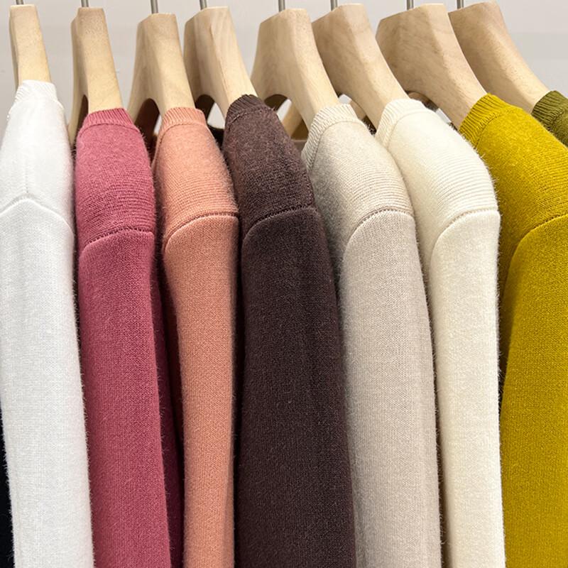 Yuzhaolin Women's Fleece Lined Round Neck Knit Base Layer