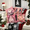 Christmas Decoration Pillowcase New Year Gift Living Room Sofa Cushion Cover Room Home Decoration Zipper Opening and Closing