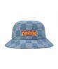 Treasure Flame Checkerboard Denim Bucket Hat Indigo
