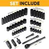 Socket Wrench Set Metric Socket Set And Extension Bar Portable Auto Repair Supplies Quick-Release Mechanic Tool For Electrical