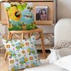 Cartoon Bee Pillow Case Removable Washable Cushion Cover – All-Season Soft Linen