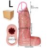 Super Realistic Male Penis Cover with Hollow Elongated and Thickened Protection Intimate Cover Penis Cover Adult Sex Product Cock Rings Male Sex Toys