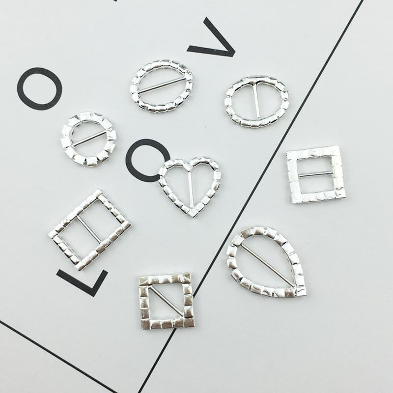 10 Teile/satz Verschiedene Strass Schnalle Haar Zubehör Strass Schnalle DIY Manuelle Schleife Haar Zubehör Hochzeit Einladung Dekoration